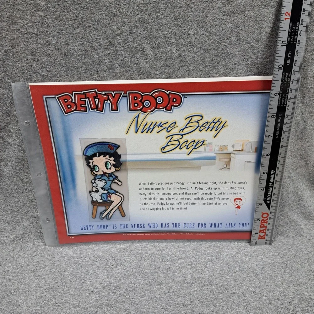 Betty Boop Patch Nurse Betty Pudgy Clothing Patch Collectible‎ Vintage Medical